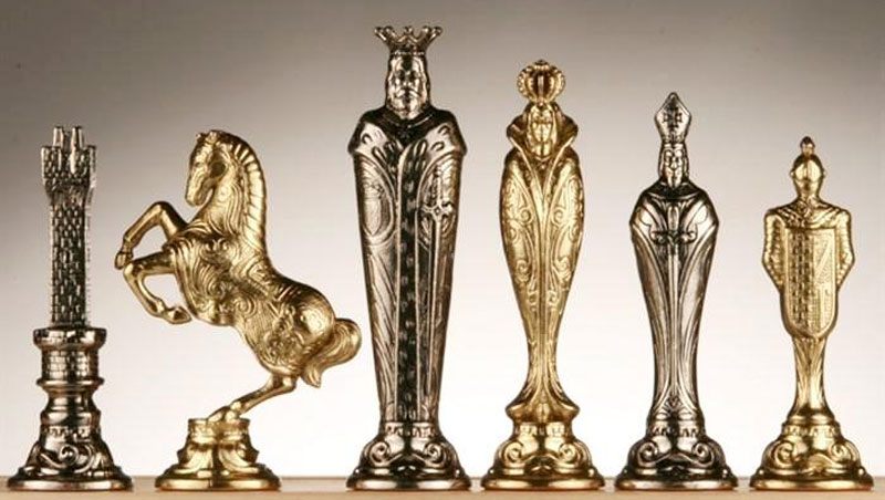 Metalne šahovske garniture