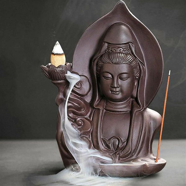 Backflow Incense Burner - Serene Buddha