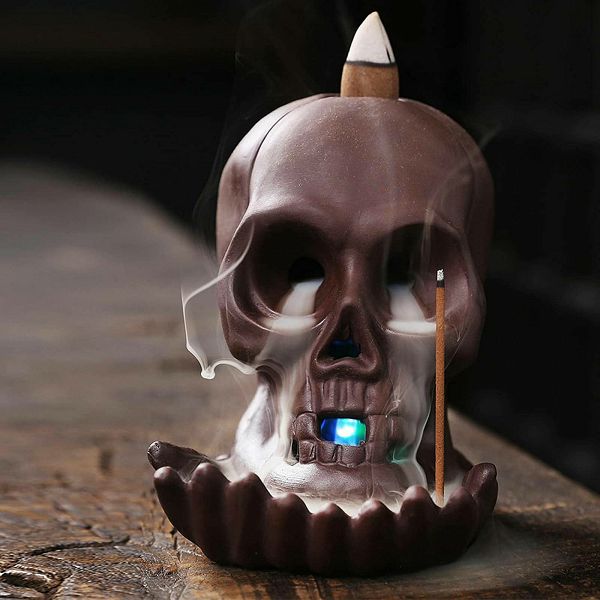 Backflow Incense Burner - Weeping Skull