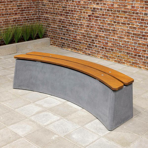 Betonska klupa DeLuxe Oval  Anthracite Concrete