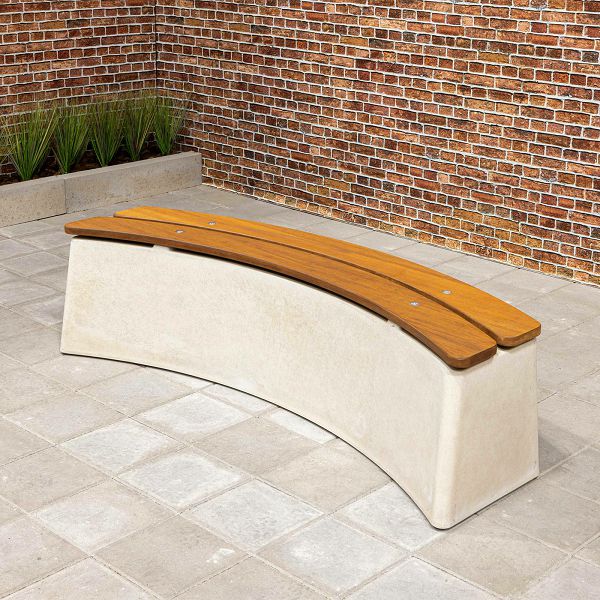 Betonska klupa DeLuxe Oval Natural Concrete