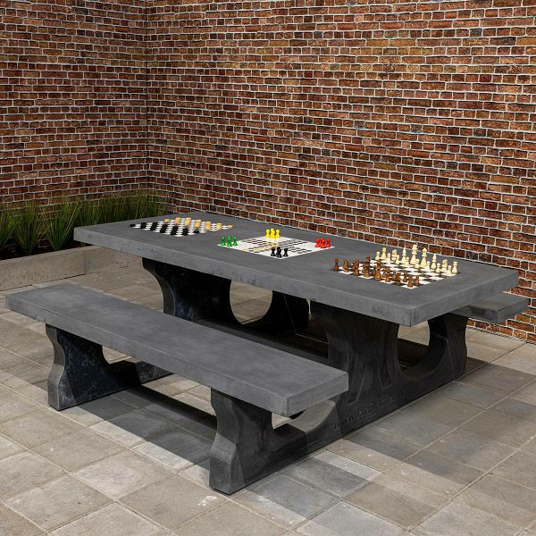 Multigame betonski stol Standard (132) Anthracite Concrete