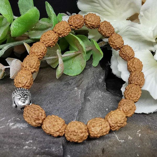 Rudraksha Buddha Bangle Mala Natural 